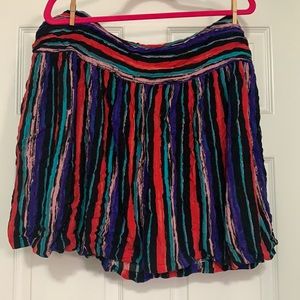 Multi colored mini skirt